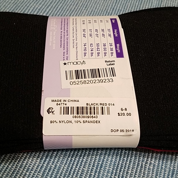 Girls size 6-8 tights - Picture 4 of 5